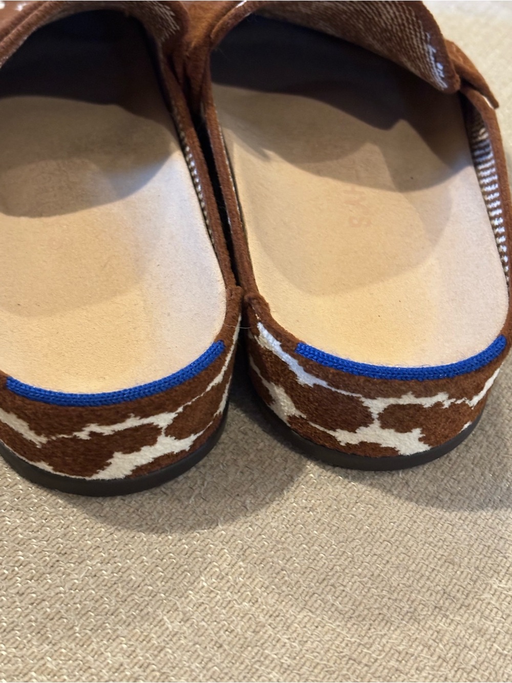 Women’s Rothy’s Brown & White Cow-Print Slip-On Shoes - Picture 7 of 8